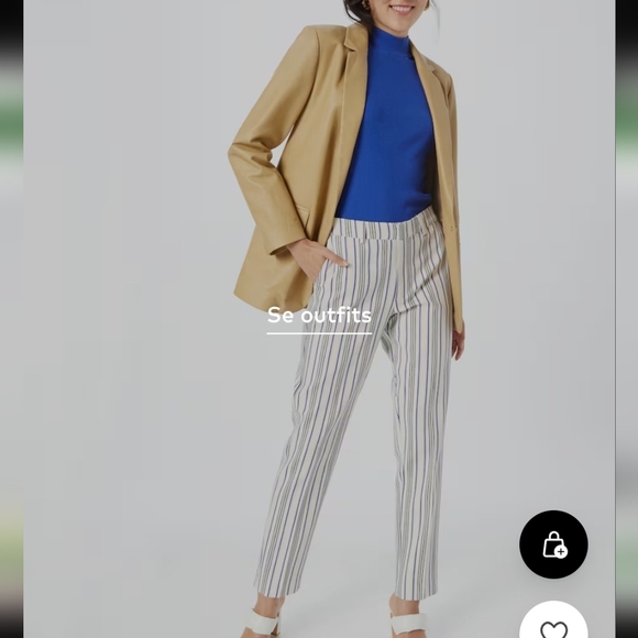 Scotch & Soda women's Lowry slim-leg mid-rise striped white dress pants sz 27. - Picture 4 of 17